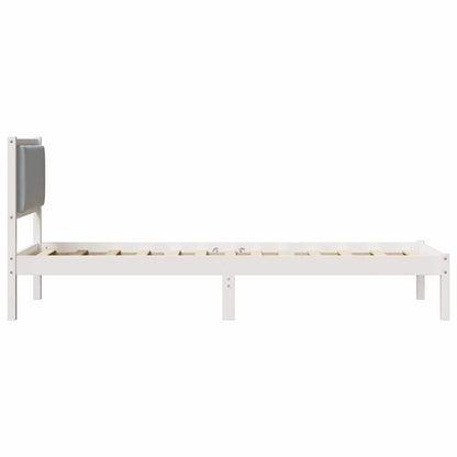 Bettrahmen Hellgrau 80 x 200 cm Massives Kiefernholz