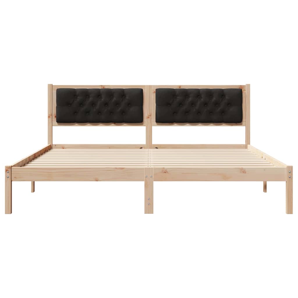 Bettrahmen Schwarz 160 x 200 cm Massives Kiefernholz