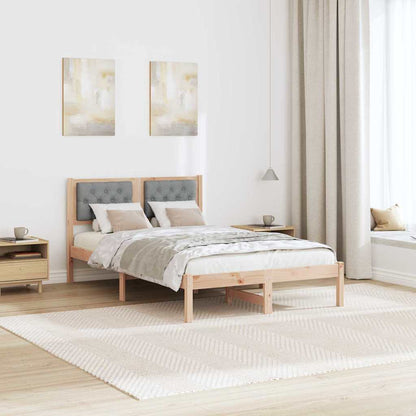 Bettrahmen Hellgrau 120 x 190 cm Massives Kiefernholz