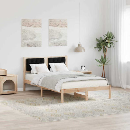 Bettrahmen Schwarz 120 x 190 cm Massives Kiefernholz