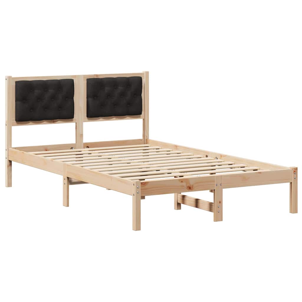 Bettrahmen Schwarz 120 x 190 cm Massives Kiefernholz