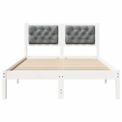 Bettrahmen Hellgrau 120 x 190 cm Massives Kiefernholz