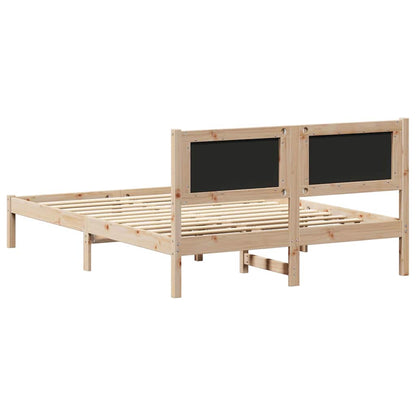 Bettgestell mit gepolstertem Kopfteil Schwarz 140 x 200 cm