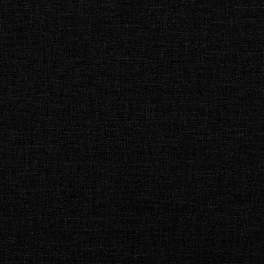 Bettgestell mit gepolstertem Kopfteil Schwarz 120 x 200 cm