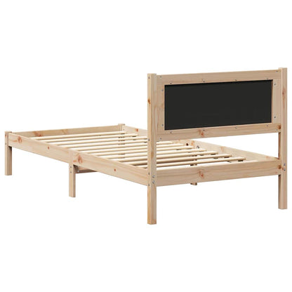 Bettgestell mit gepolstertem Kopfteil Dunkelgrau 90 x 190 cm