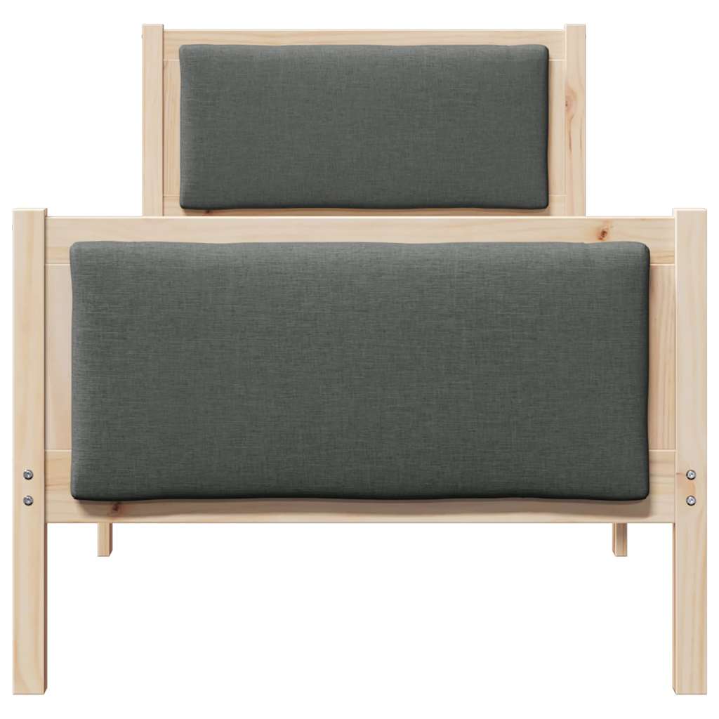 Bettrahmen mit Kopfteil Dunkelgrau 80 x 200 cm Stoff