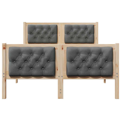 Bettrahmen Dunkelgrau 120 x 190 cm Massives Kiefernholz