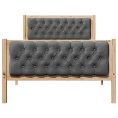 Bettrahmen Dunkelgrau 100 x 200 cm Massives Kiefernholz