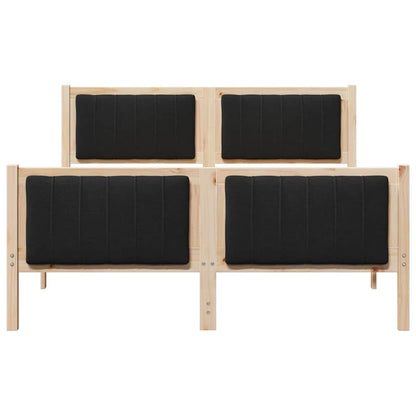Bettgestell Braun und Schwarz 135 x 190 cm Massivholz Kiefer