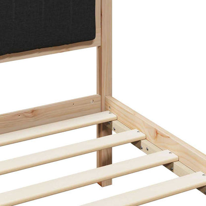 Bettgestell Braun und Schwarz 90 x 200 cm Massivholz Kiefer