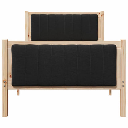 Bettgestell Braun und Schwarz 90 x 200 cm Massivholz Kiefer