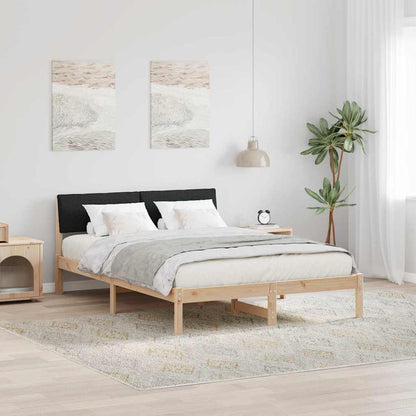 Bettgestell Braun und Schwarz 140 x 200 cm Massivholz Kiefer
