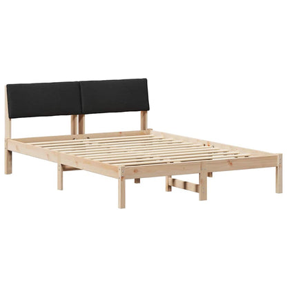 Bettgestell Braun und Schwarz 140 x 200 cm Massivholz Kiefer