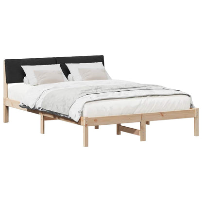 Bettgestell Braun und Schwarz 140 x 200 cm Massivholz Kiefer