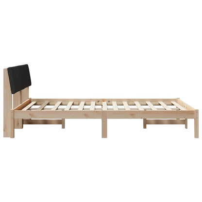 Bettgestell Braun und Schwarz 140 x 200 cm Massivholz Kiefer