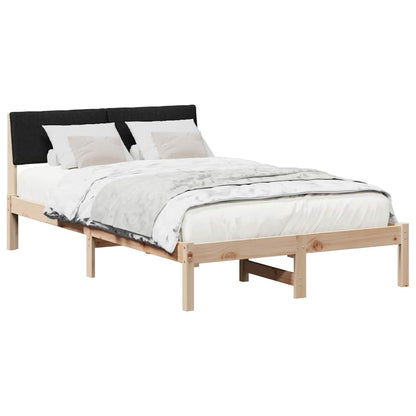 Bettgestell Braun und Schwarz 120 x 190 cm Massivholz Kiefer