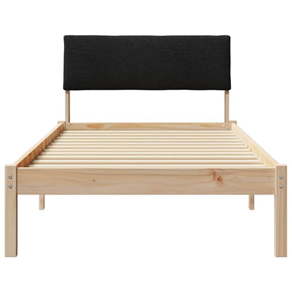Bettgestell Braun und Schwarz 90 x 190 cm Massivholz Kiefer