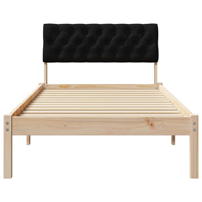 Bettgestell Braun und Schwarz 90 x 200 cm Massivholz Kiefer