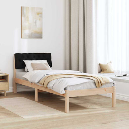 Bettgestell Braun und Schwarz 80 x 200 cm Massivholz Kiefer