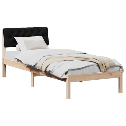Bettgestell Braun und Schwarz 80 x 200 cm Massivholz Kiefer