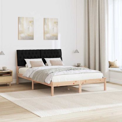 Bettgestell mit gepolstertem Kopfteil Braun 135 x 190 cm