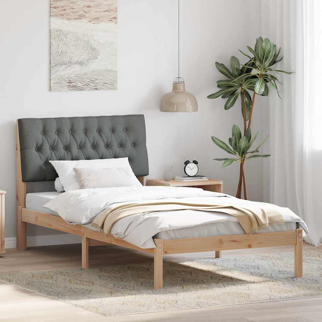 Bettgestell mit gepolstertem Kopfteil Braun 100 x 200 cm