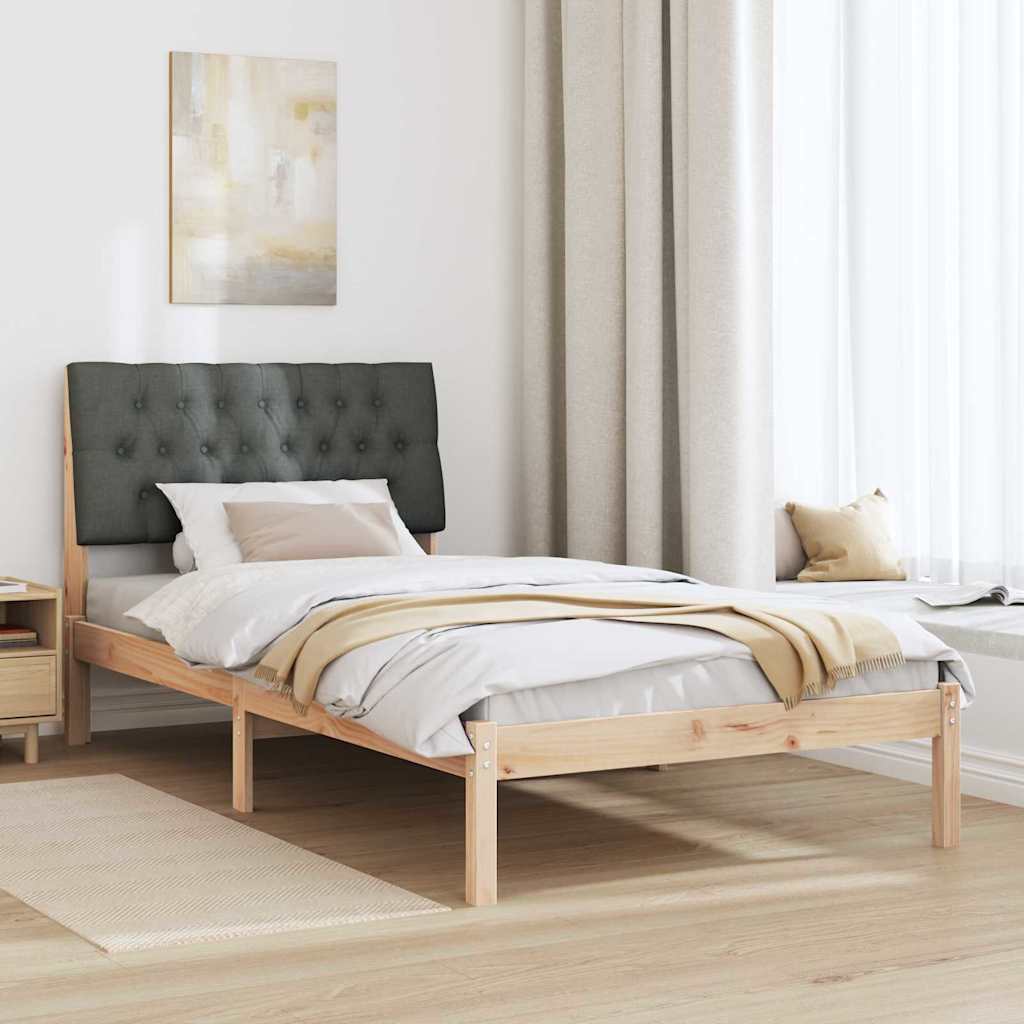Bettgestell mit gepolstertem Kopfteil Braun 100 x 200 cm