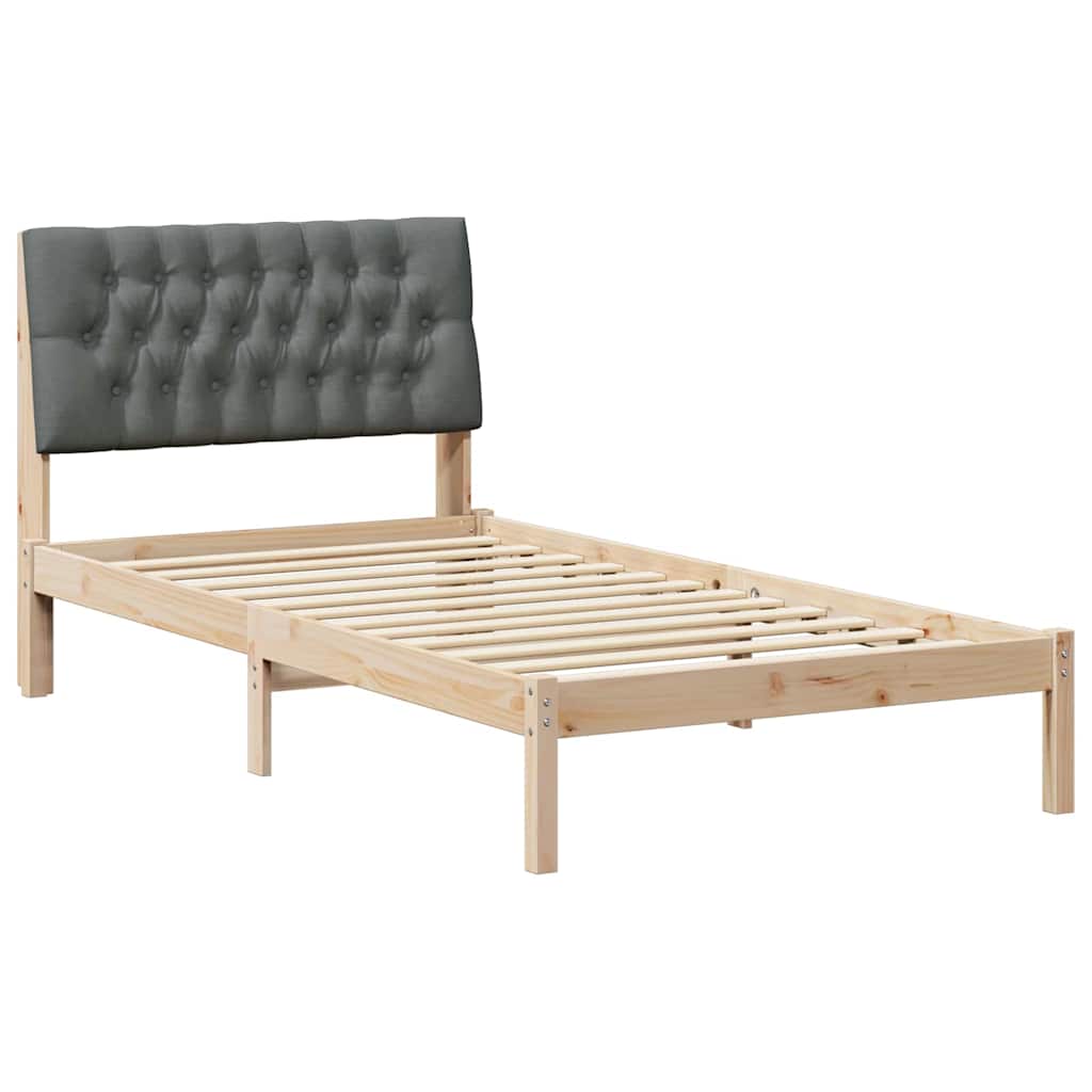 Bettgestell mit gepolstertem Kopfteil Braun 100 x 200 cm