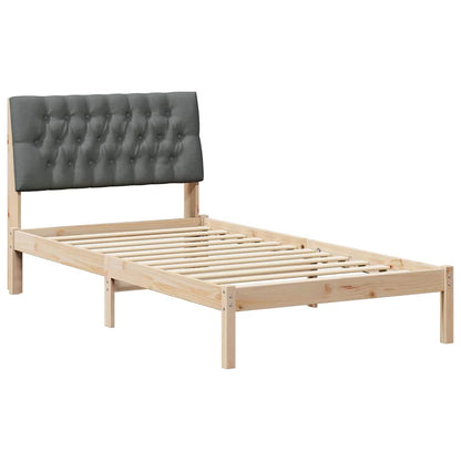 Bettgestell mit gepolstertem Kopfteil Braun 100 x 200 cm