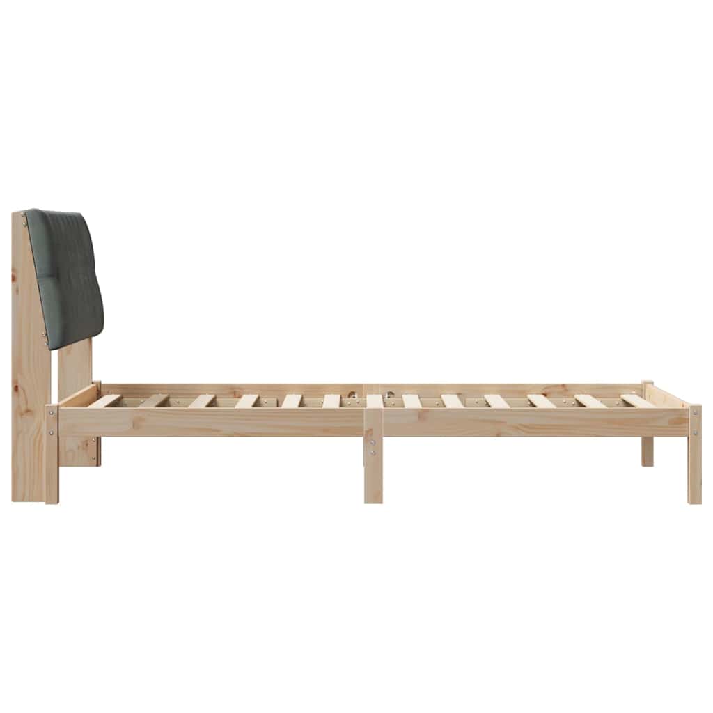 Bettgestell mit gepolstertem Kopfteil Braun 100 x 200 cm