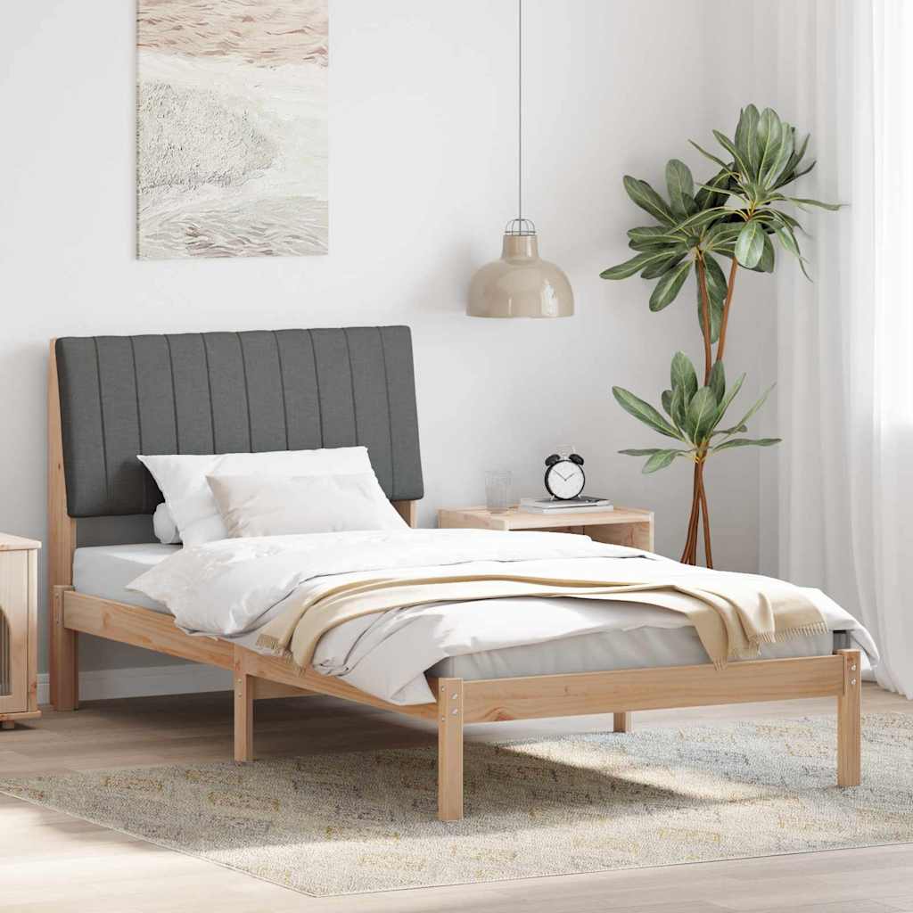 Bettrahmen mit Kopfteil Braun 100 x 200 cm Massives Kiefernholz