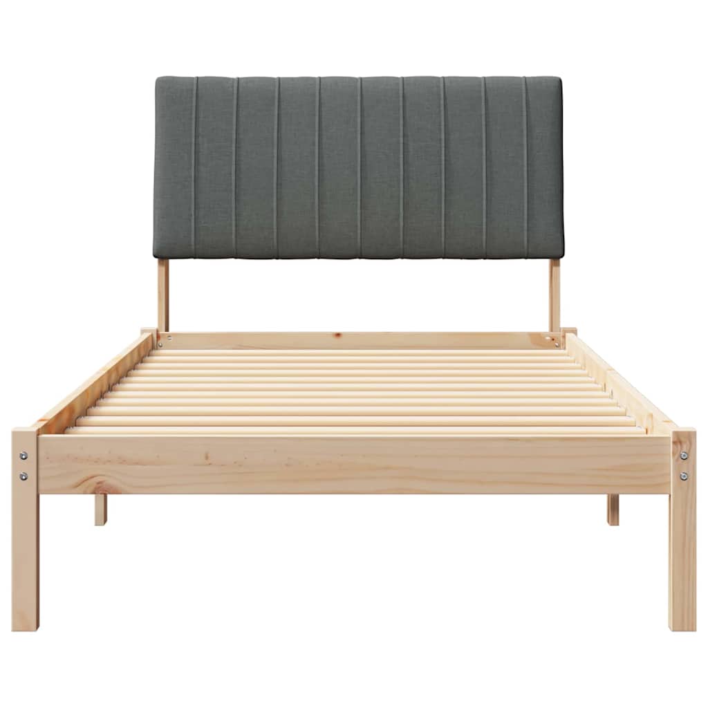 Bettrahmen mit Kopfteil Braun 100 x 200 cm Massives Kiefernholz
