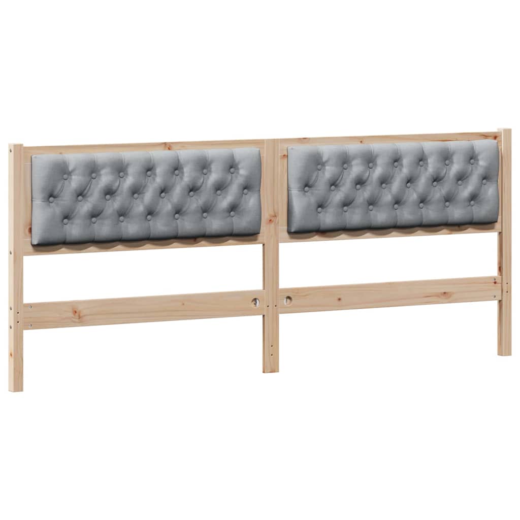 Kopfteil Sonstiges Braun und hellgrau 200 cm Massivholz Kiefer