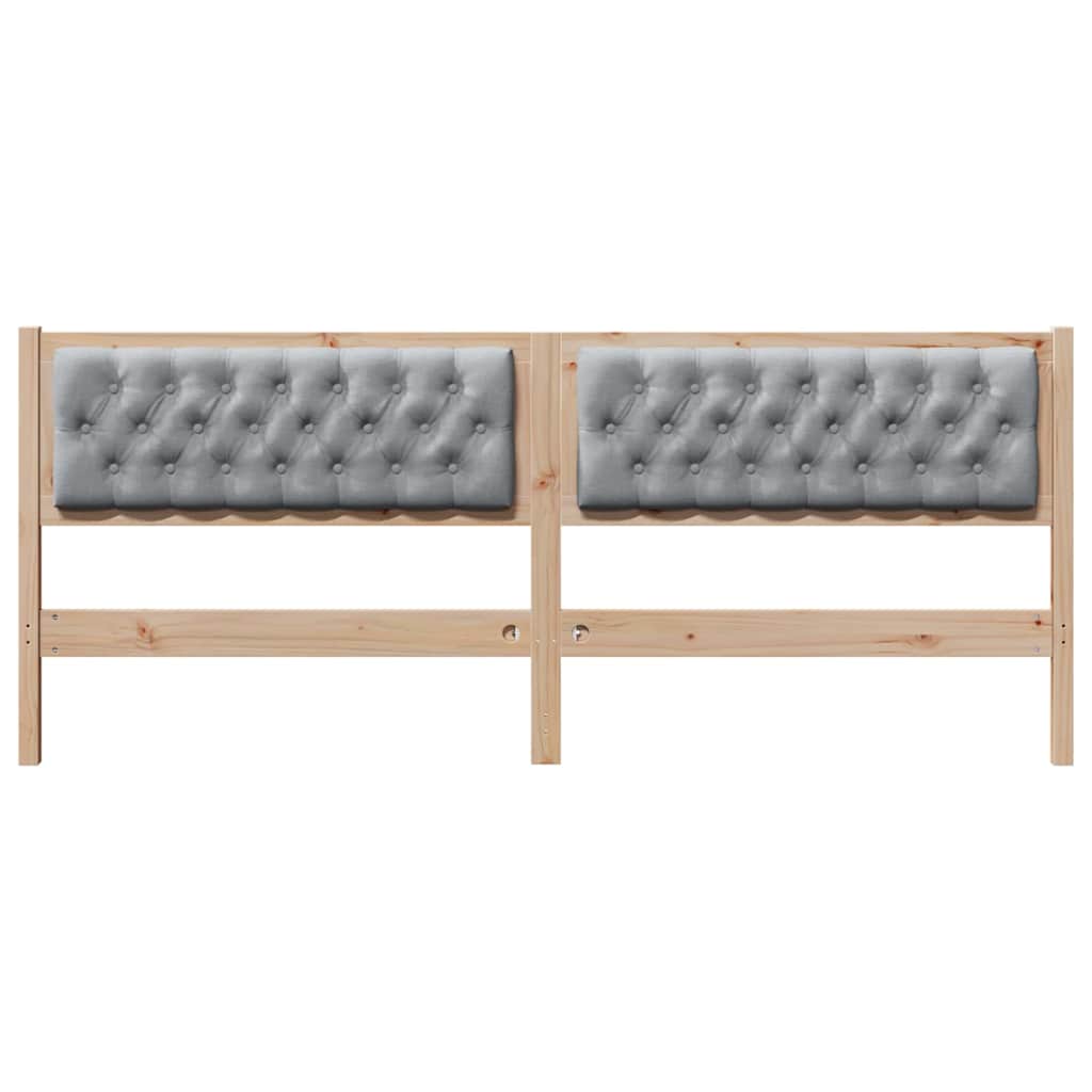 Kopfteil Sonstiges Braun und hellgrau 200 cm Massivholz Kiefer