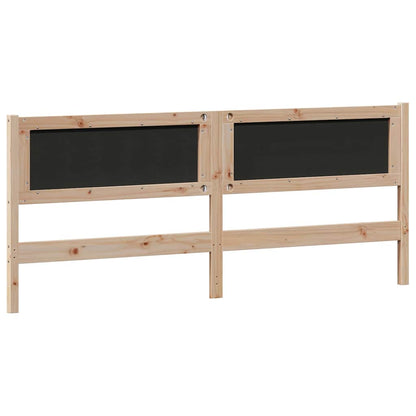 Kopfteil Braun und Dunkelgrau 200 cm Massivholz Kiefer