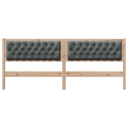 Kopfteil Braun und Dunkelgrau 200 cm Massivholz Kiefer