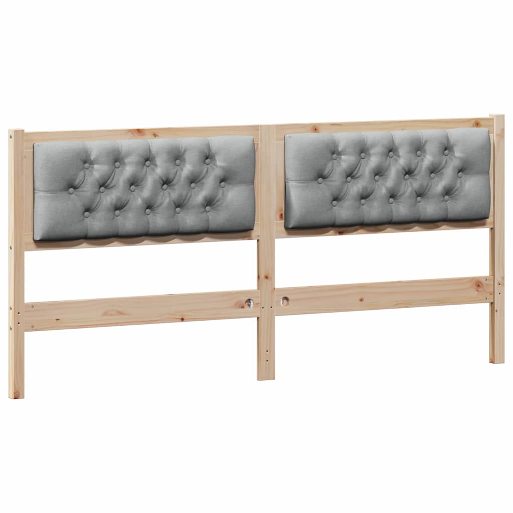 Kopfteil Sonstiges Braun und hellgrau 160 cm Massivholz Kiefer