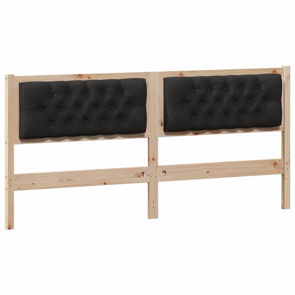 Kopfteil Sonstiges Braun und Schwarz 160 cm Massivholz Kiefer