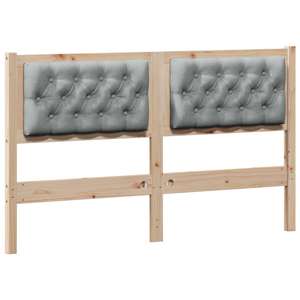 Kopfteil Sonstiges Braun und hellgrau 150 cm Massivholz Kiefer