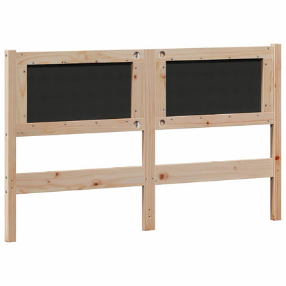 Kopfteil Braun und Dunkelgrau 150 cm Massivholz Kiefer