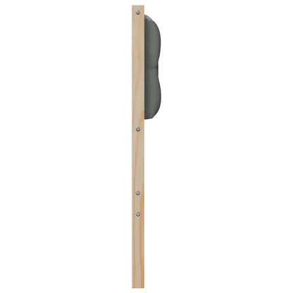 Kopfteil Braun und Dunkelgrau 150 cm Massivholz Kiefer