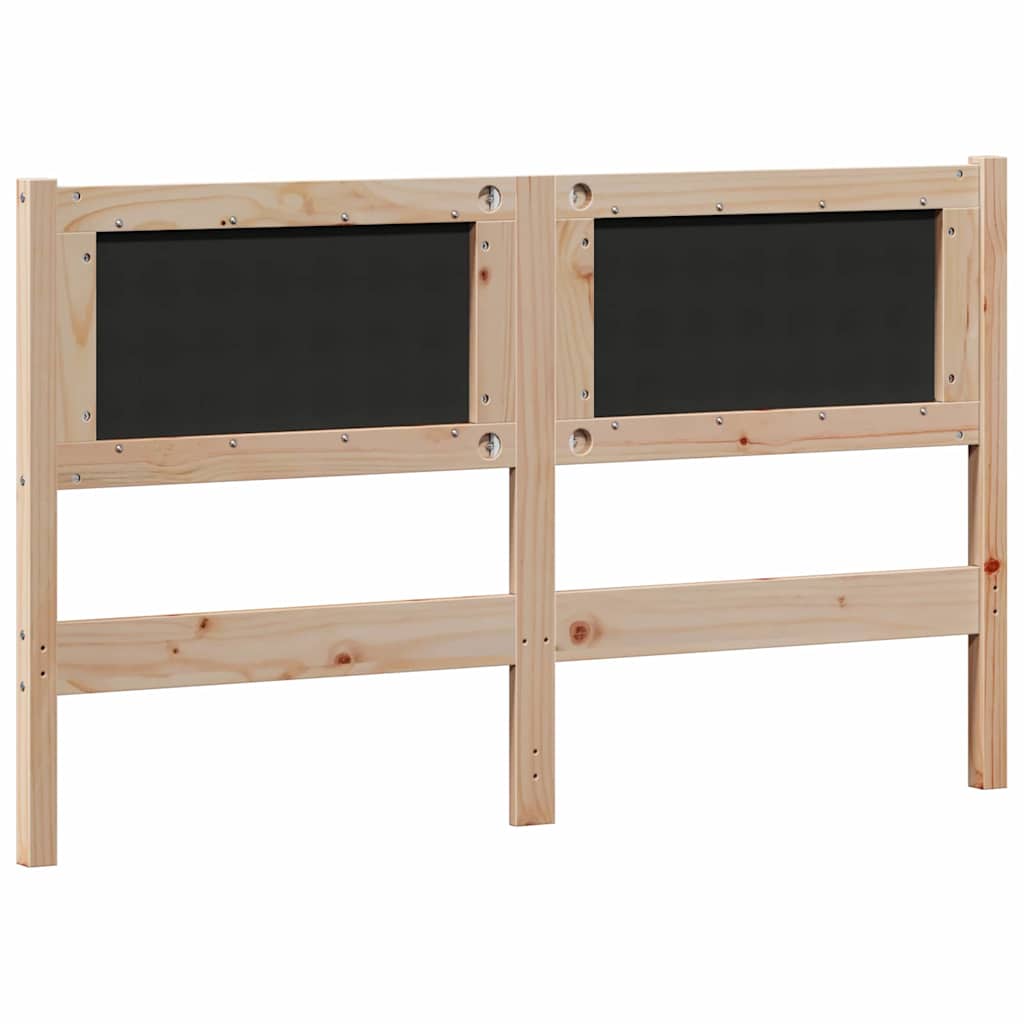Kopfteil Sonstiges Braun und hellgrau 140 cm Massivholz Kiefer