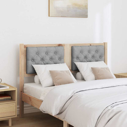 Kopfteil Sonstiges Braun und hellgrau 120 cm Massivholz Kiefer