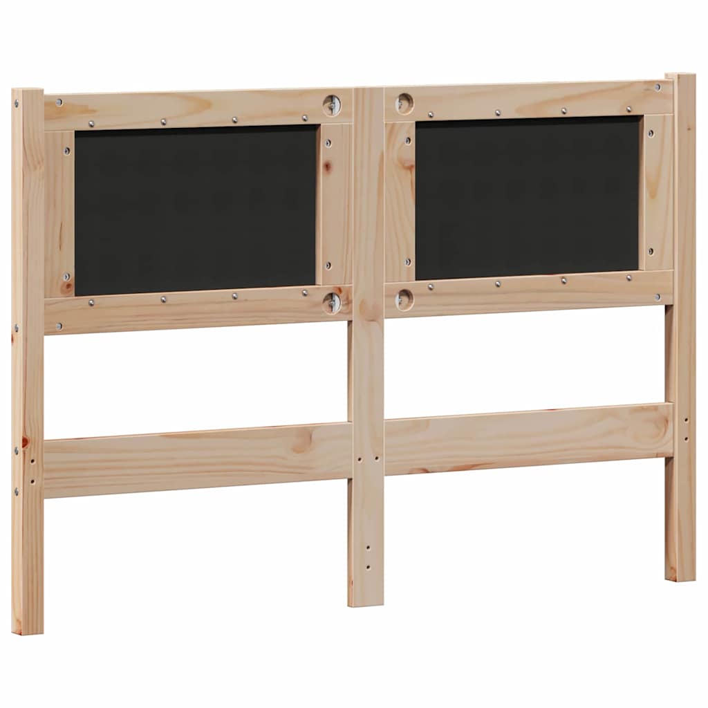 Kopfteil Sonstiges Braun und hellgrau 120 cm Massivholz Kiefer