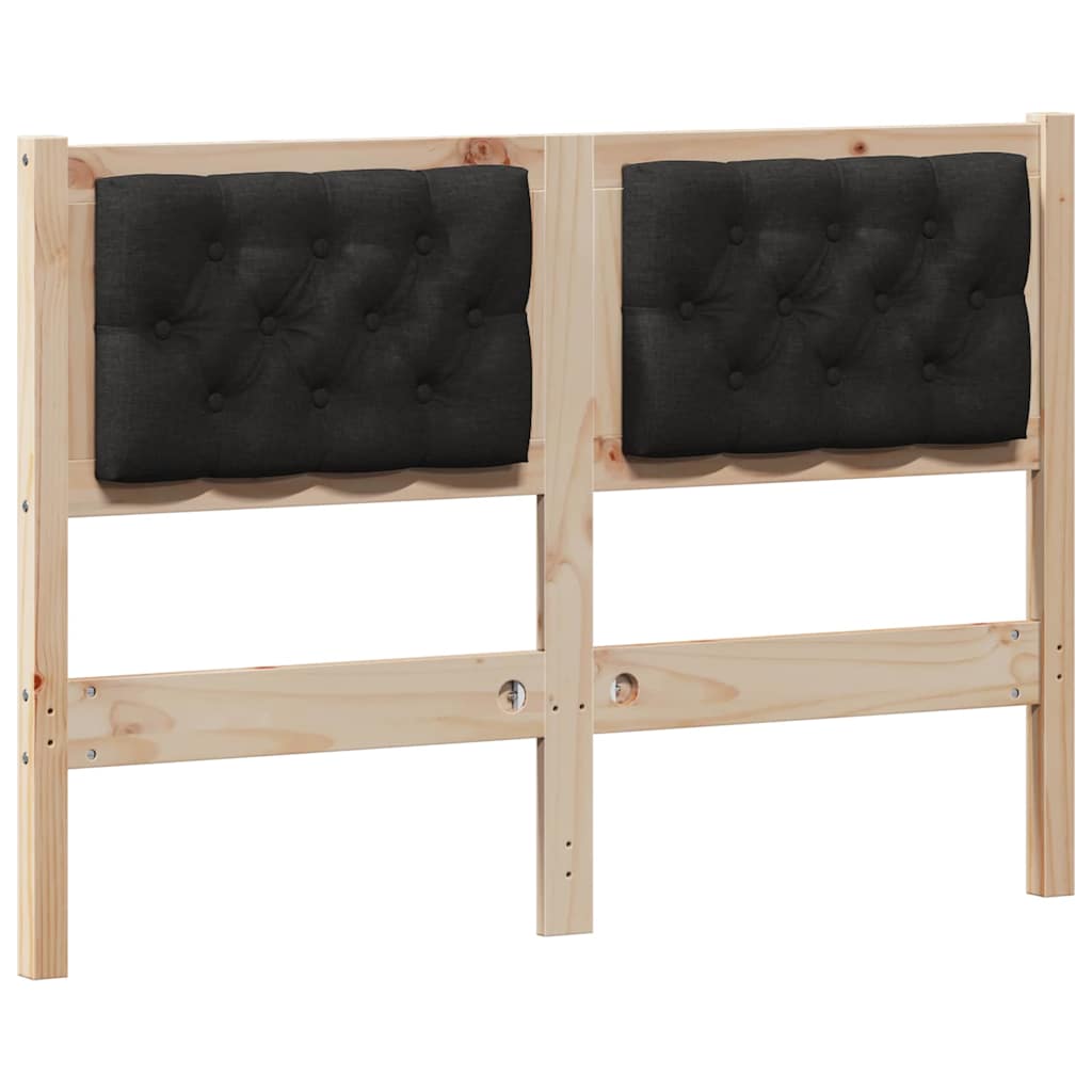 Kopfteil Sonstiges Braun und Schwarz 120 cm Massivholz Kiefer