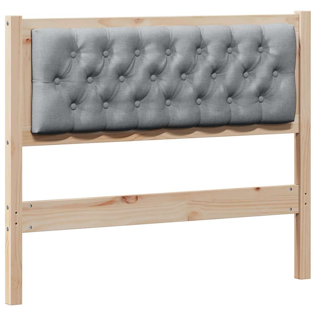 Kopfteil Sonstiges Braun und hellgrau 100 cm Massivholz Kiefer