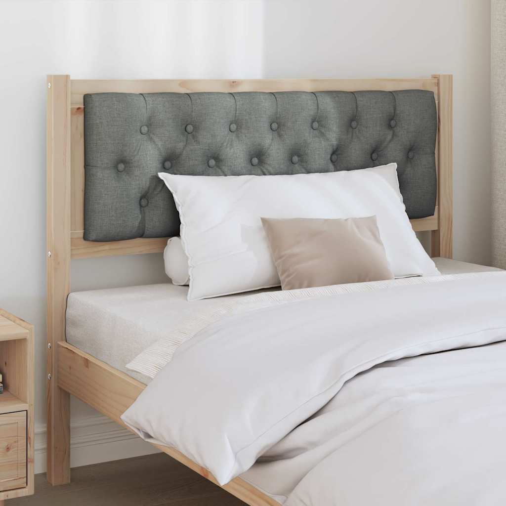 Kopfteil Braun und Dunkelgrau 100 cm Massivholz Kiefer