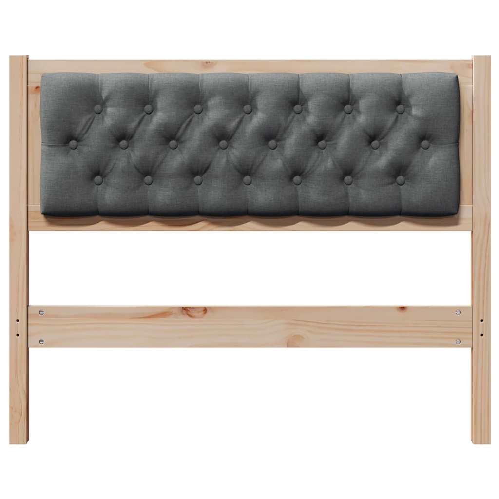 Kopfteil Braun und Dunkelgrau 100 cm Massivholz Kiefer