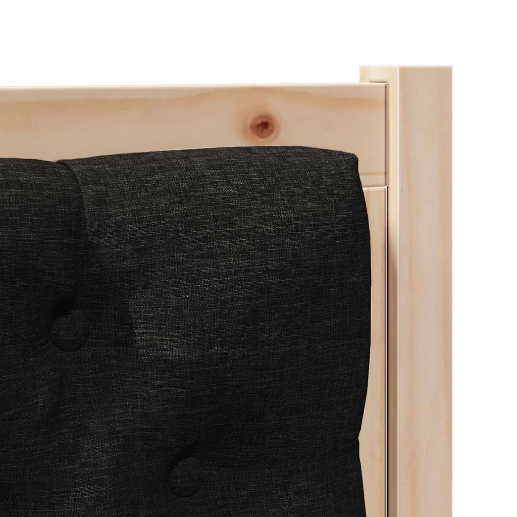 Kopfteil Sonstiges Braun und Schwarz 100 cm Massivholz Kiefer