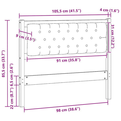 Kopfteil Sonstiges Braun und Taupe 100 cm Massivholz Kiefer